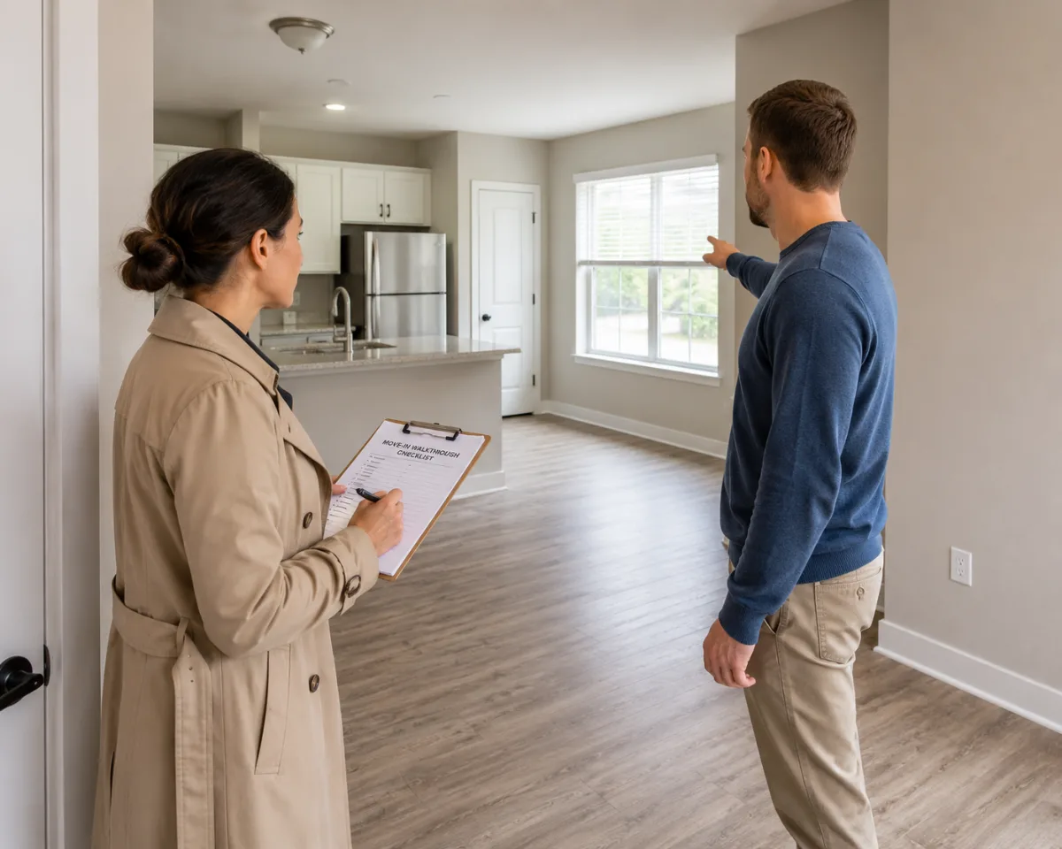 Apartment move-in walkthrough inspection checklist review