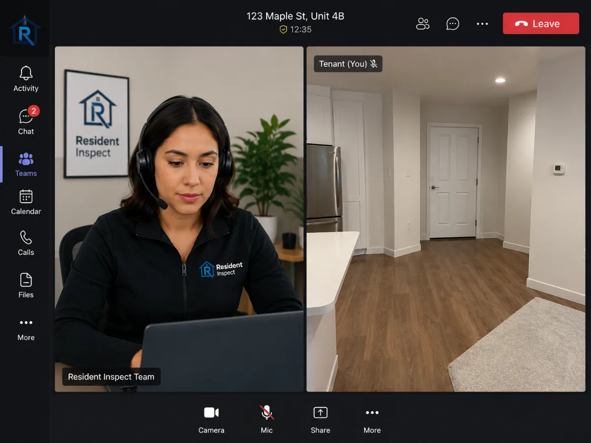 Virtual property inspection for property management outsourcing
