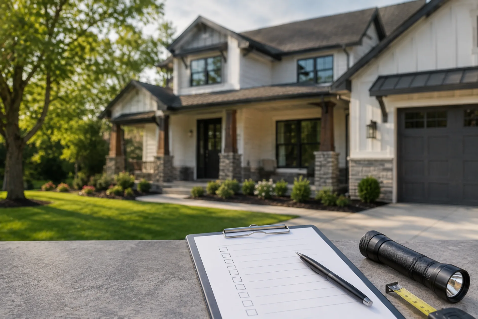 Rental property inspection checklist — modern house