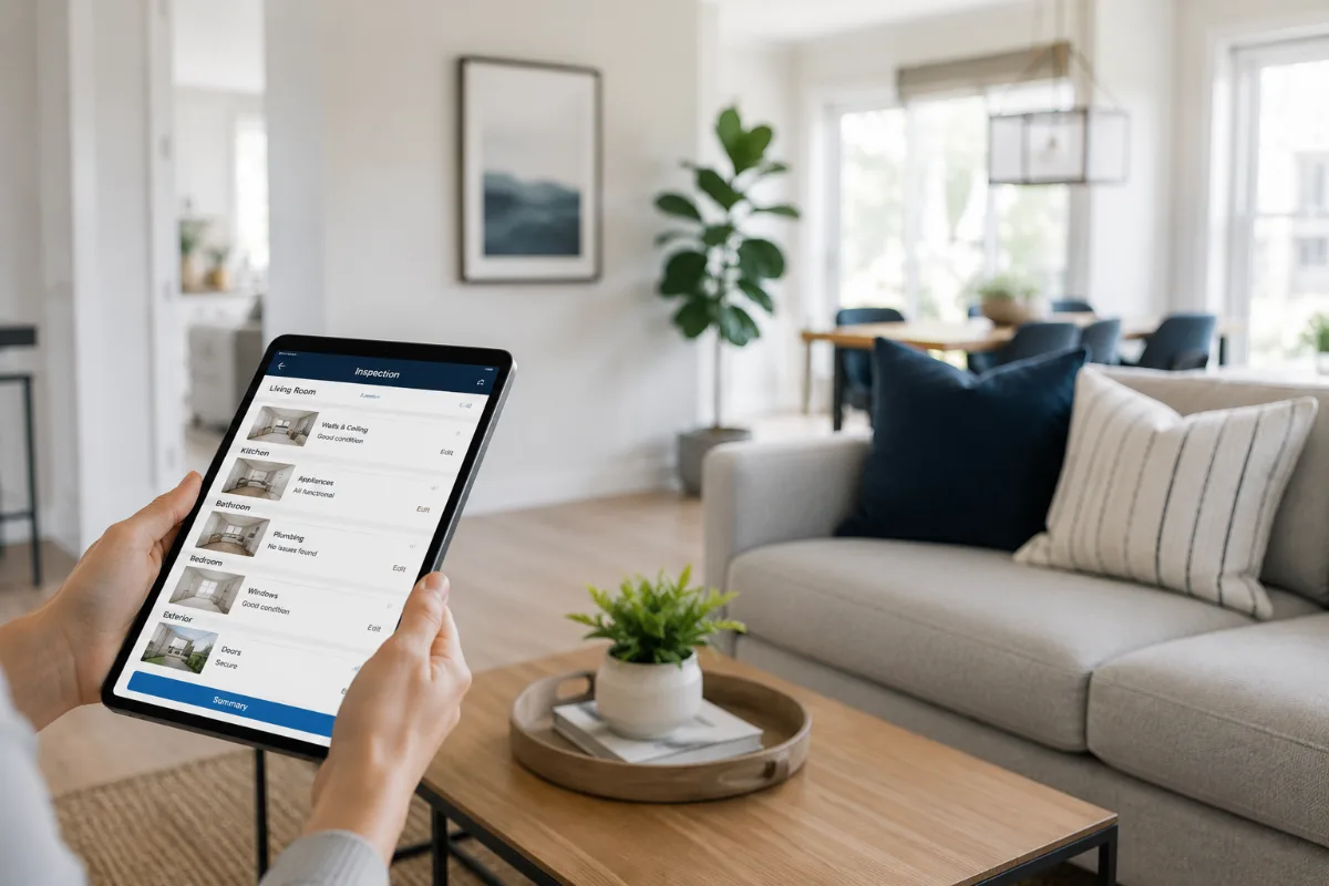 Resident Inspect home inspection app on tablet